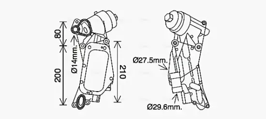 Ölkühler, Motoröl AVA QUALITY COOLING OL3684H Bild Ölkühler, Motoröl AVA QUALITY COOLING OL3684H