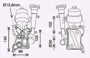 Ölkühler, Motoröl AVA QUALITY COOLING OL3686H