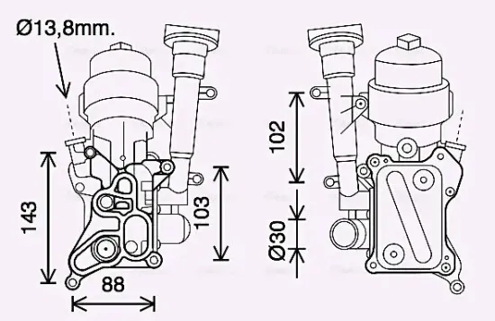 Ölkühler, Motoröl AVA QUALITY COOLING OL3686H Bild Ölkühler, Motoröl AVA QUALITY COOLING OL3686H