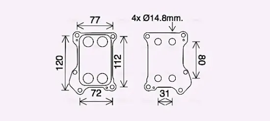 Ölkühler, Motoröl AVA QUALITY COOLING OL3688 Bild Ölkühler, Motoröl AVA QUALITY COOLING OL3688