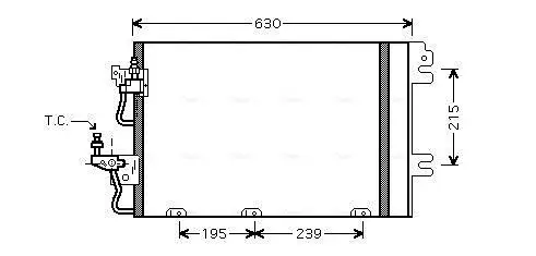 Kondensator, Klimaanlage AVA QUALITY COOLING OL5366D Bild Kondensator, Klimaanlage AVA QUALITY COOLING OL5366D