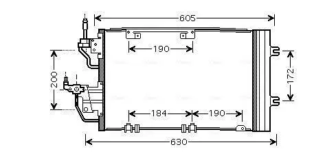 Kondensator, Klimaanlage AVA QUALITY COOLING OL5454D