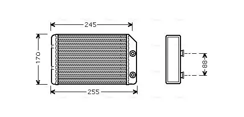 Wärmetauscher, Innenraumheizung AVA QUALITY COOLING OL6315 Bild Wärmetauscher, Innenraumheizung AVA QUALITY COOLING OL6315