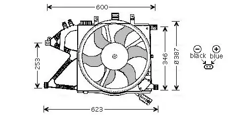 Lüfter, Motorkühlung 12 V AVA QUALITY COOLING OL7506