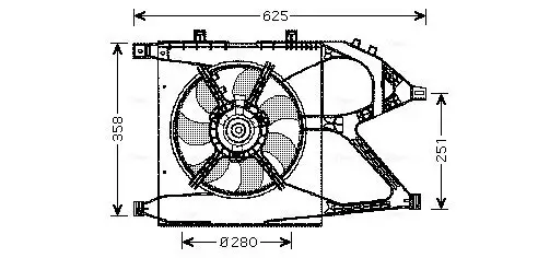 Lüfter, Motorkühlung 12 V AVA QUALITY COOLING OL7517 Bild Lüfter, Motorkühlung 12 V AVA QUALITY COOLING OL7517