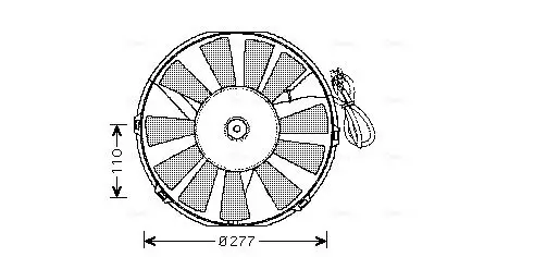 Lüfter, Motorkühlung 12 V AVA QUALITY COOLING OL7523