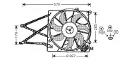 Lüfter, Motorkühlung 12 V AVA QUALITY COOLING OL7524