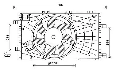 Lüfter, Motorkühlung 14 V AVA QUALITY COOLING OL7621