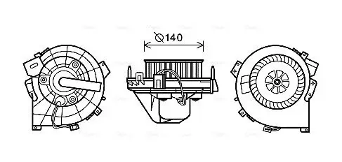 Innenraumgebläse 12 V AVA QUALITY COOLING OL8609