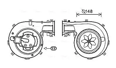 Innenraumgebläse 12 V AVA QUALITY COOLING OL8618 Bild Innenraumgebläse 12 V AVA QUALITY COOLING OL8618