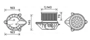 Innenraumgebläse 12 V AVA QUALITY COOLING OL8624