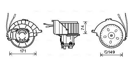 Innenraumgebläse 12 V AVA QUALITY COOLING OL8627