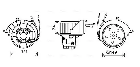 Innenraumgebläse 12 V AVA QUALITY COOLING OL8629