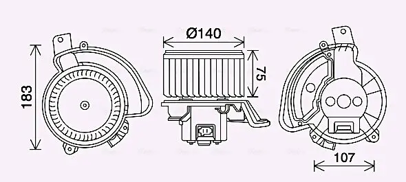 Innenraumgebläse 12 V AVA QUALITY COOLING OL8689