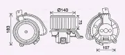 Innenraumgebläse 12 V AVA QUALITY COOLING OL8689