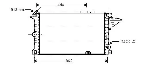 Kühler, Motorkühlung AVA QUALITY COOLING OLA2119 Bild Kühler, Motorkühlung AVA QUALITY COOLING OLA2119