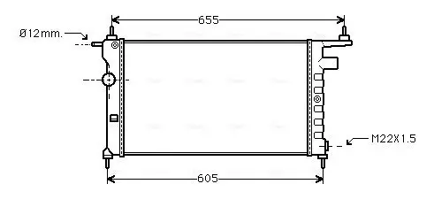 Kühler, Motorkühlung AVA QUALITY COOLING OLA2183 Bild Kühler, Motorkühlung AVA QUALITY COOLING OLA2183