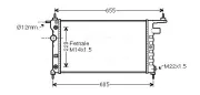 Kühler, Motorkühlung AVA QUALITY COOLING OLA2184