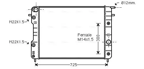 Kühler, Motorkühlung AVA QUALITY COOLING OLA2202