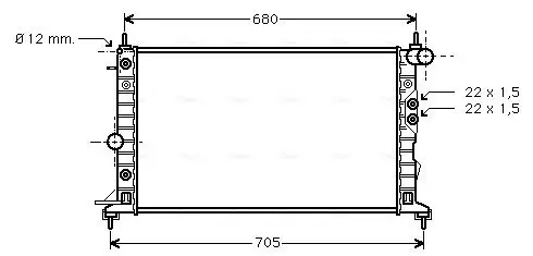 Kühler, Motorkühlung AVA QUALITY COOLING OLA2220