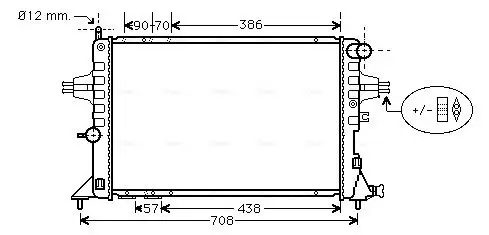 Kühler, Motorkühlung AVA QUALITY COOLING OLA2252