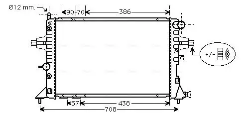 Kühler, Motorkühlung AVA QUALITY COOLING OLA2329