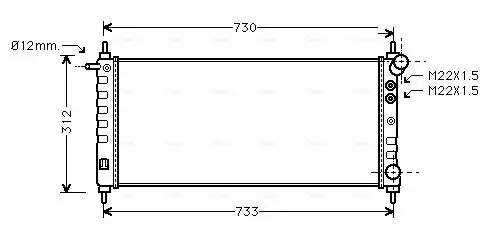 Kühler, Motorkühlung AVA QUALITY COOLING OLA2263