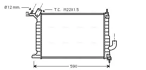 Kühler, Motorkühlung AVA QUALITY COOLING OLA2275