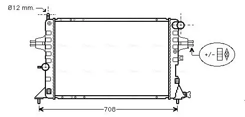 Kühler, Motorkühlung AVA QUALITY COOLING OLA2293 Bild Kühler, Motorkühlung AVA QUALITY COOLING OLA2293