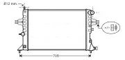 Kühler, Motorkühlung AVA QUALITY COOLING OLA2296