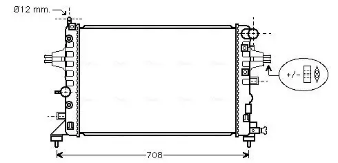 Kühler, Motorkühlung AVA QUALITY COOLING OLA2362