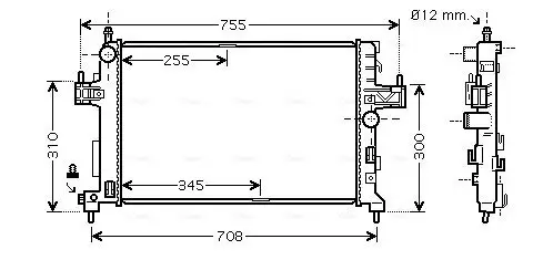 Kühler, Motorkühlung AVA QUALITY COOLING OLA2380 Bild Kühler, Motorkühlung AVA QUALITY COOLING OLA2380