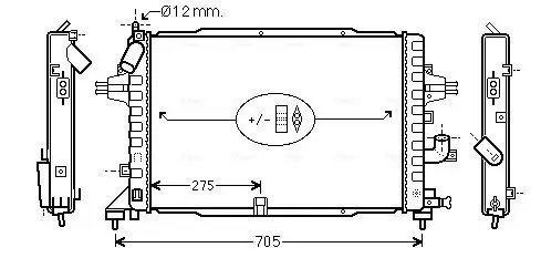 Kühler, Motorkühlung AVA QUALITY COOLING OLA2383 Bild Kühler, Motorkühlung AVA QUALITY COOLING OLA2383