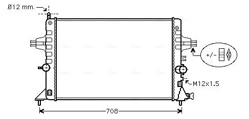 Kühler, Motorkühlung AVA QUALITY COOLING OLA2440