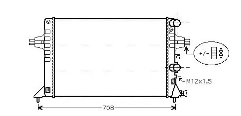 Kühler, Motorkühlung AVA QUALITY COOLING OLA2444