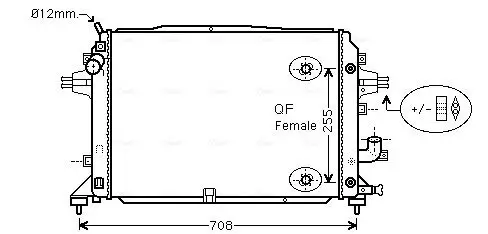 Kühler, Motorkühlung AVA QUALITY COOLING OLA2460