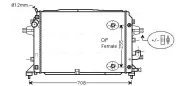 Kühler, Motorkühlung AVA QUALITY COOLING OLA2460