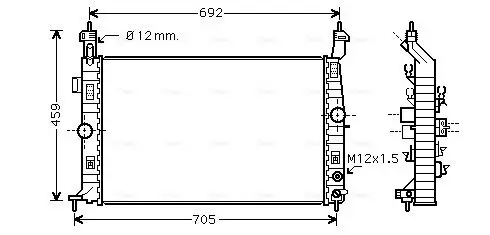 Kühler, Motorkühlung AVA QUALITY COOLING OLA2582