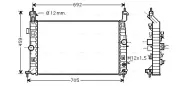 Kühler, Motorkühlung AVA QUALITY COOLING OLA2582