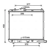 Kühler, Motorkühlung AVA QUALITY COOLING OLA2590