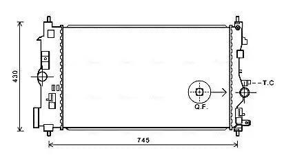 Kühler, Motorkühlung AVA QUALITY COOLING OLA2591 Bild Kühler, Motorkühlung AVA QUALITY COOLING OLA2591