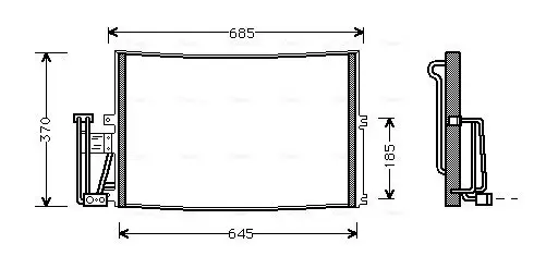 Kondensator, Klimaanlage AVA QUALITY COOLING OLA5241