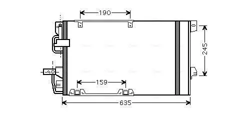 Kondensator, Klimaanlage AVA QUALITY COOLING OLA5326D Bild Kondensator, Klimaanlage AVA QUALITY COOLING OLA5326D