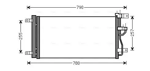 Kondensator, Klimaanlage AVA QUALITY COOLING OLA5612D Bild Kondensator, Klimaanlage AVA QUALITY COOLING OLA5612D