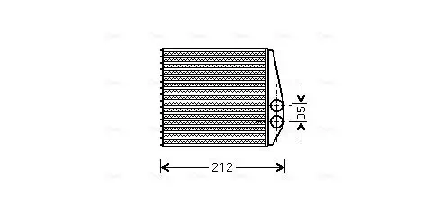 Wärmetauscher, Innenraumheizung AVA QUALITY COOLING OLA6354 Bild Wärmetauscher, Innenraumheizung AVA QUALITY COOLING OLA6354