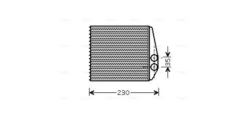 Wärmetauscher, Innenraumheizung AVA QUALITY COOLING OLA6355 Bild Wärmetauscher, Innenraumheizung AVA QUALITY COOLING OLA6355