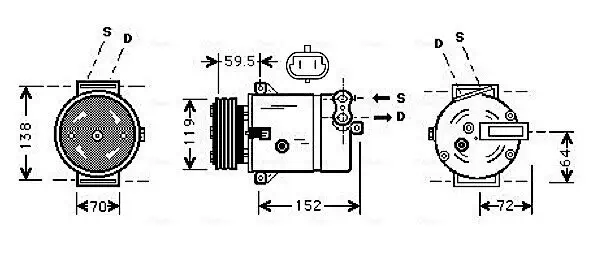 Kompressor, Klimaanlage AVA QUALITY COOLING OLAK279