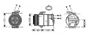 Kompressor, Klimaanlage 12 V AVA Clever Choice OLAK358