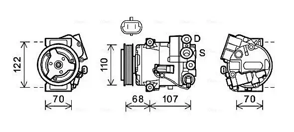 Kompressor, Klimaanlage AVA QUALITY COOLING OLAK594