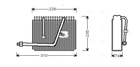 Verdampfer, Klimaanlage AVA QUALITY COOLING OLV320 Bild Verdampfer, Klimaanlage AVA QUALITY COOLING OLV320